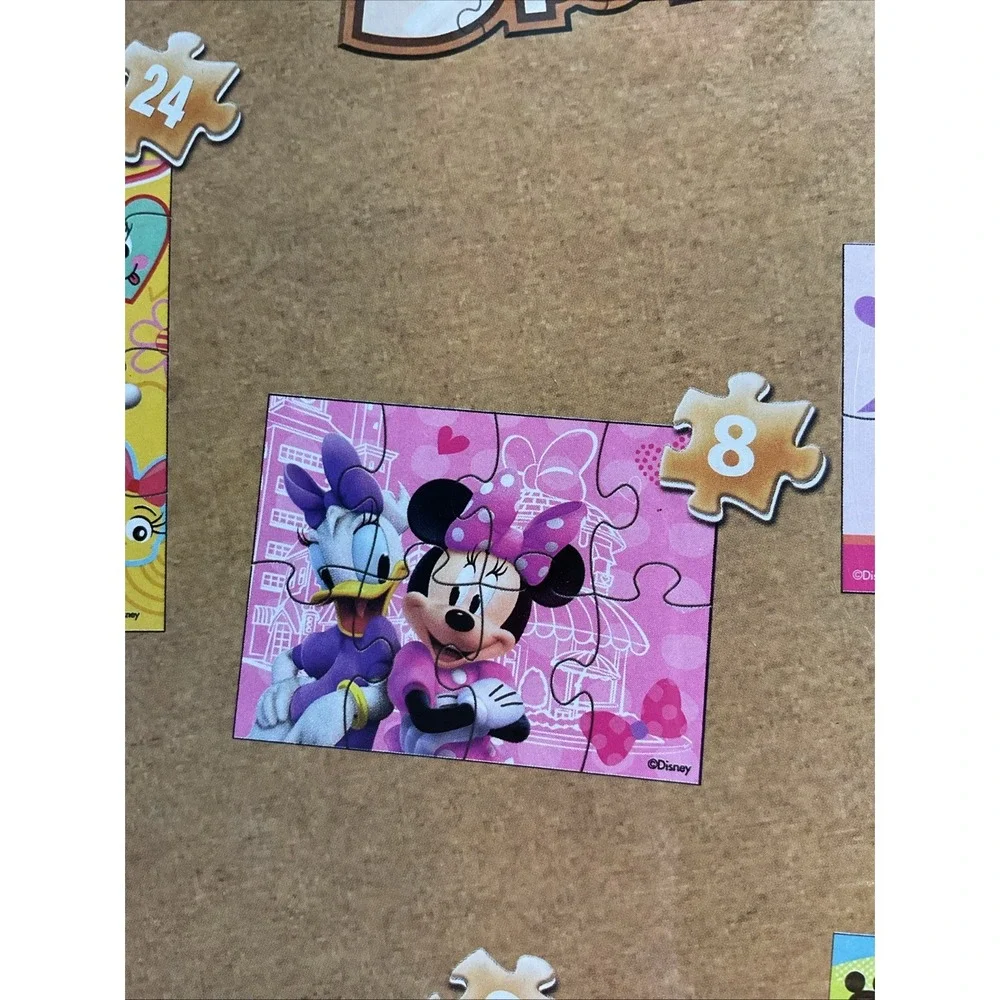 Minnie Mouse Puzzle Set of 5 Wood Puzzles Disney Junior Kids Present In Wood Box